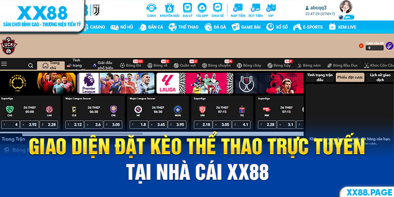 kinh nghiệm cá cược thể thao xx88 giao diện