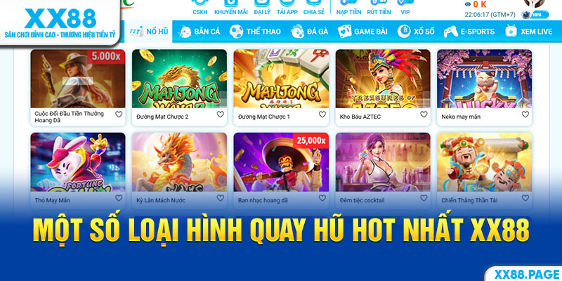 loại hình quay hũ xx88